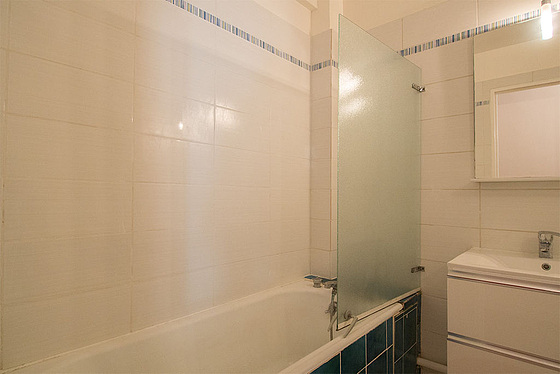 Bathroom with tile floor