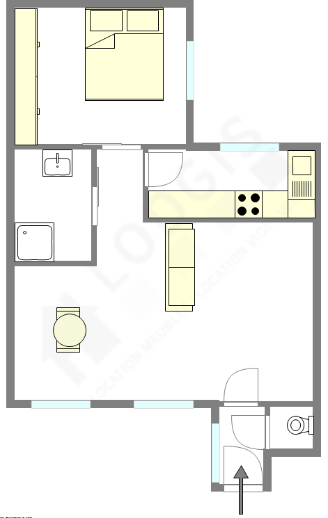 Apartment Paris 1° - Interactive plan