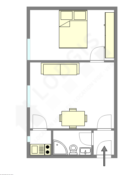 Квартира Париж 14° - Интерактивный план