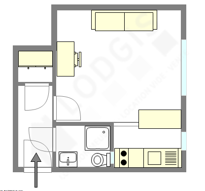 Wohnung Courbevoie - Interaktiven Plan