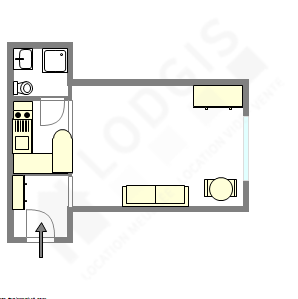 Квартира Париж 1° - Интерактивный план