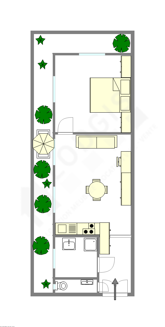 Apartment Paris 2° - Interactive plan