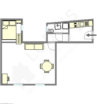 Apartment Paris 15° - Interactive plan