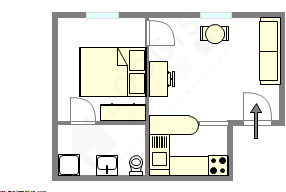 Wohnung Paris 11° - Interaktiven Plan
