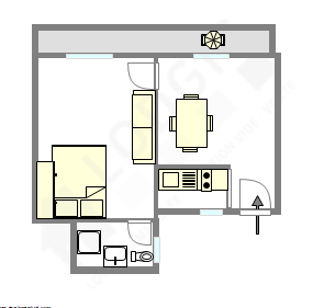 Квартира Париж 18° - Интерактивный план