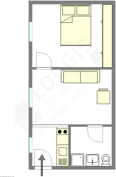 Apartment Paris 2° - Interactive plan