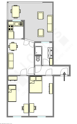 Appartement Paris 11° - Plan interactif