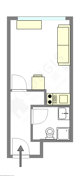 Apartment Paris 13° - Interactive plan