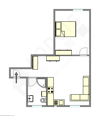 Apartment Paris 18° - Interactive plan