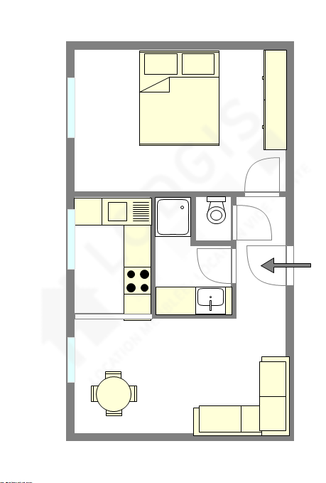 Wohnung Paris 17° - Interaktiven Plan