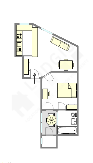 Appartement Paris 16° - Plan interactif