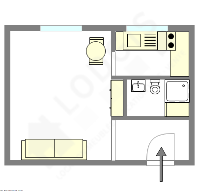 Appartement Paris 18° - Plan interactif