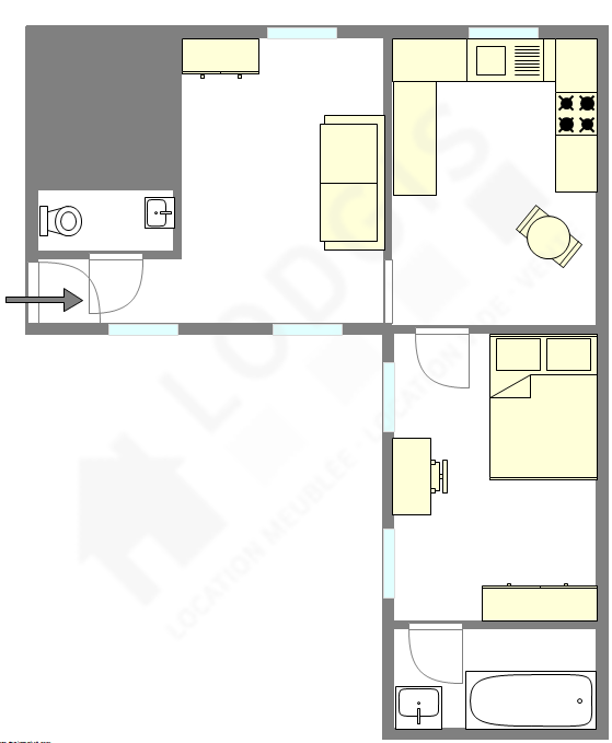 Apartment Paris 6° - Interactive plan