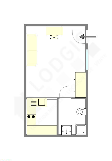 Квартира Париж 6° - Интерактивный план