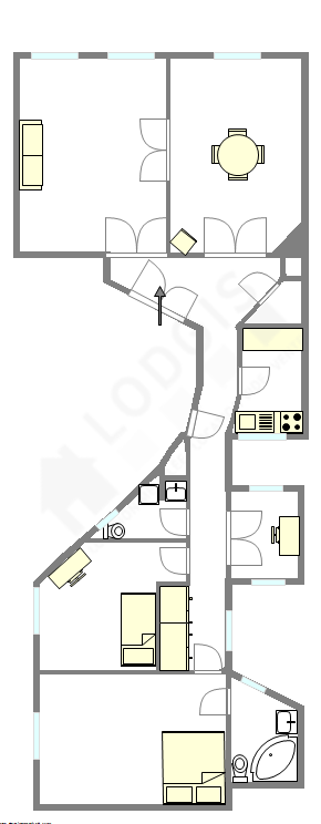 Appartement Paris 4° - Plan interactif