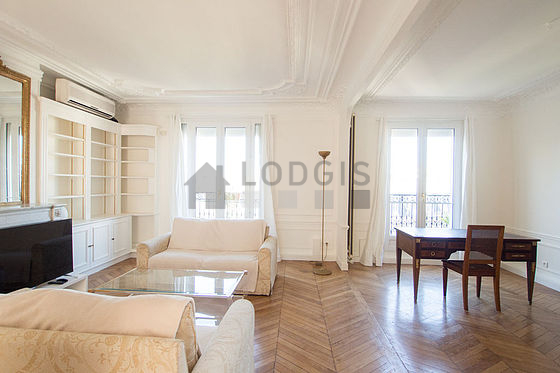 Living room with wooden floor