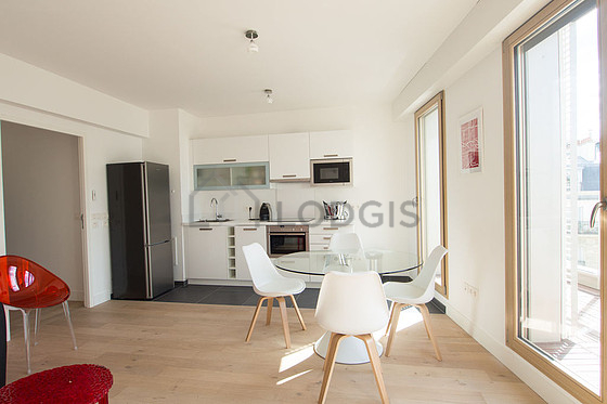 Living room with wooden floor