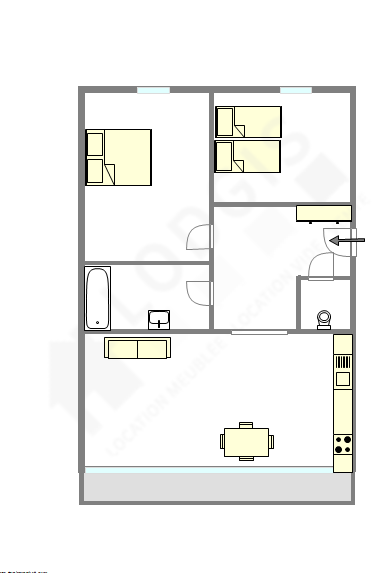 Apartment Paris 16° - Interactive plan