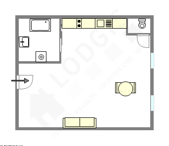 Квартира Париж 11° - Интерактивный план