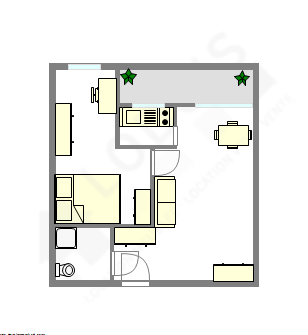 Квартира Париж 13° - Интерактивный план