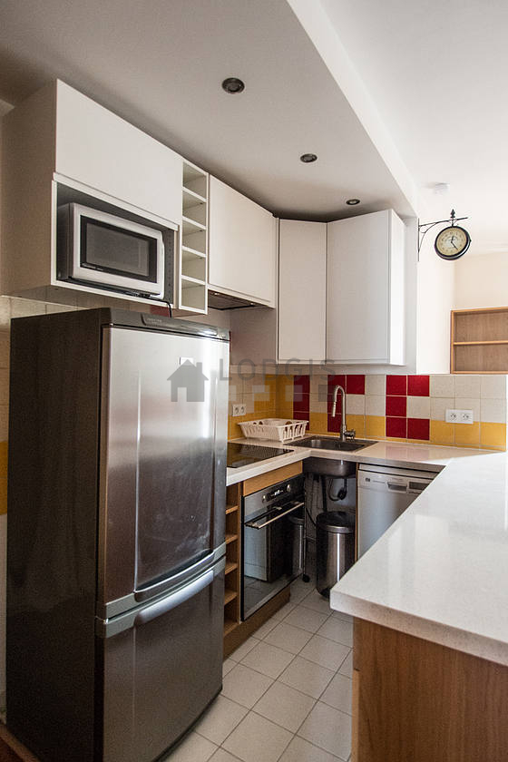 Kitchen equipped with crockery