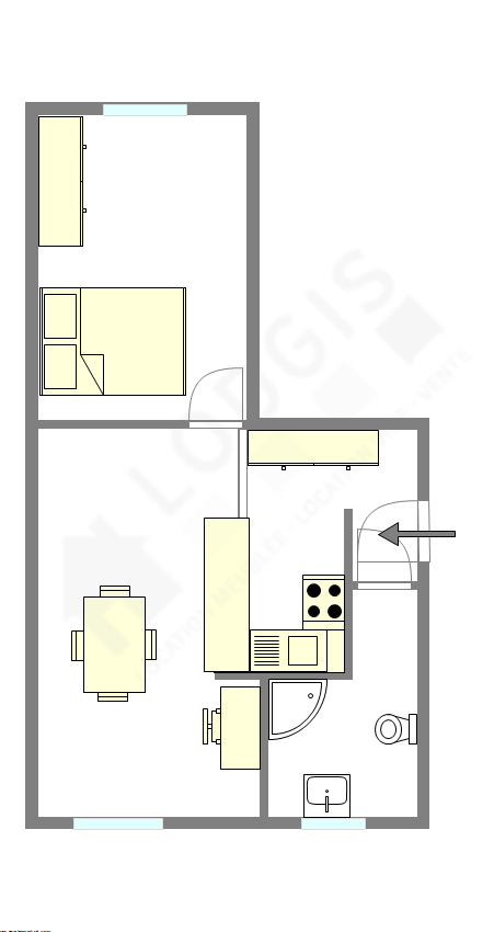 Appartement Paris 19° - Plan interactif