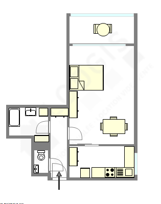 Apartamento Paris 12° - Plano interativo