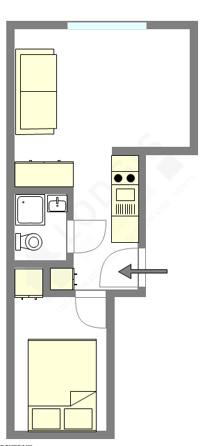 Apartment Paris 2° - Interactive plan