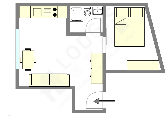 Appartement Paris 2° - Plan interactif