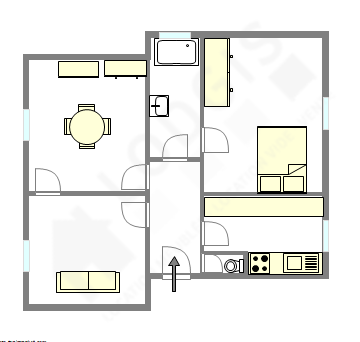 Wohnung Montrouge - Interaktiven Plan