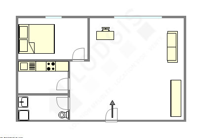 Appartement Paris 16° - Plan interactif
