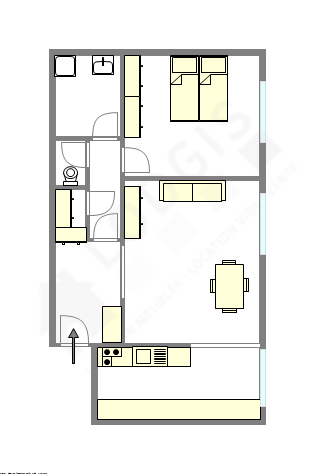 Appartement Paris 15° - Plan interactif