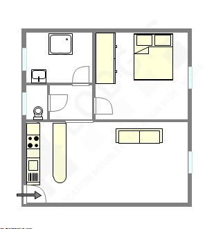 Appartement Paris 12° - Plan interactif