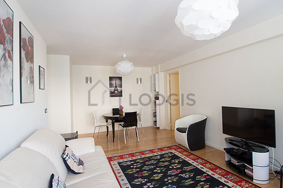 Living room with wooden floor