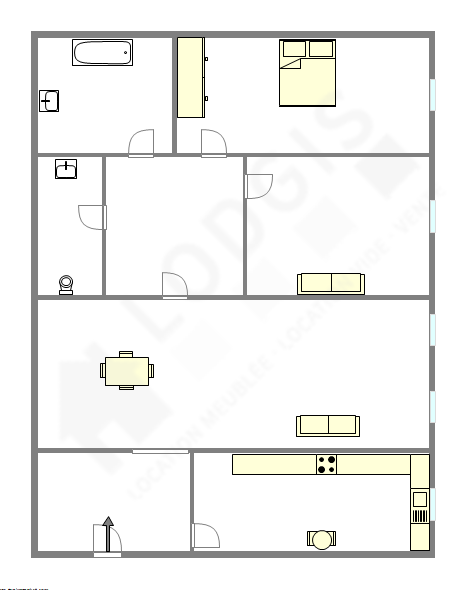 Apartment Paris 15° - Interactive plan