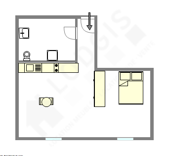 Apartamento Paris 14° - Plano interativo