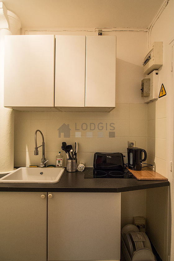 Kitchen with linoleum floor