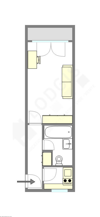 Apartamento Paris 11° - Plano interativo