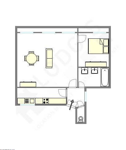 Appartamento Parigi 1° - Piantina interattiva