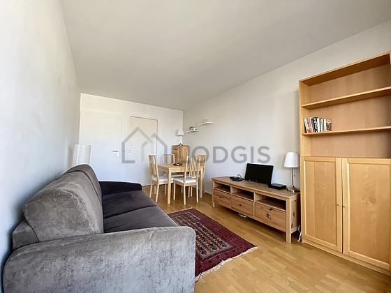 Living room with wooden floor