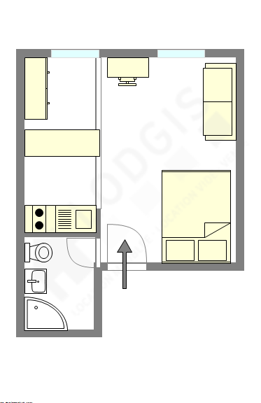 Квартира Париж 6° - Интерактивный план