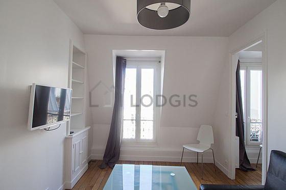 Living room with wooden floor