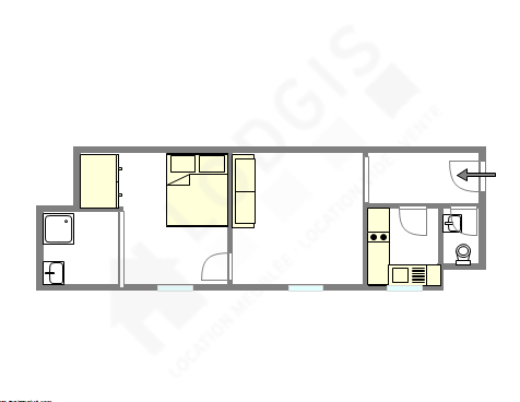 Квартира Париж 17° - Интерактивный план