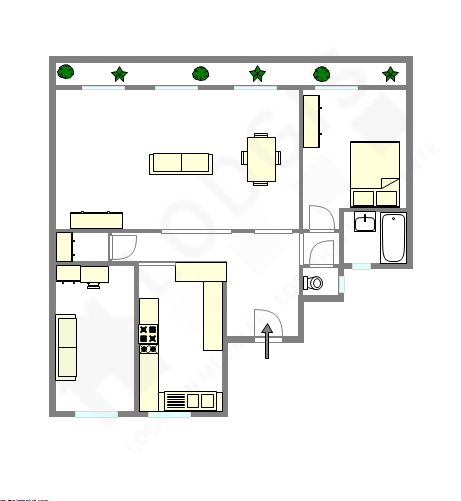 Appartement Paris 10° - Plan interactif