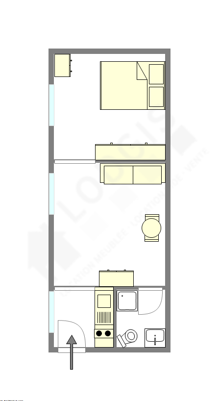 Квартира Париж 6° - Интерактивный план