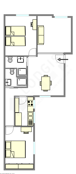 Квартира Париж 16° - Интерактивный план