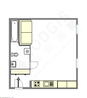 Квартира Париж 12° - Интерактивный план