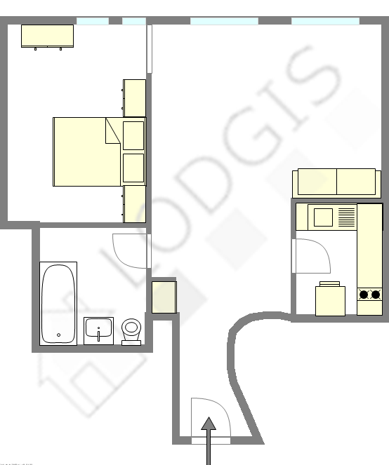Квартира Париж 13° - Интерактивный план
