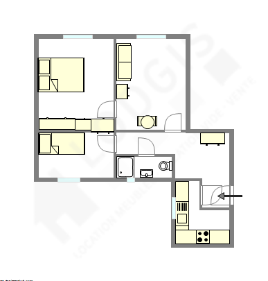 Appartamento Parigi 19° - Piantina interattiva