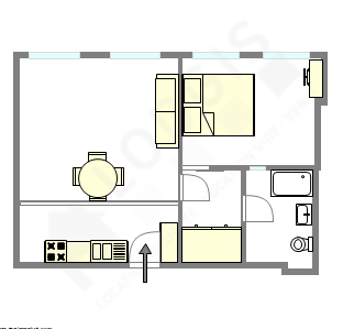 Wohnung Paris 11° - Interaktiven Plan